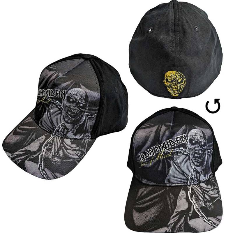 【予約商品】IRON MAIDEN Unisex Baseball Cap: Piece Of Mind Greyscale (Black)