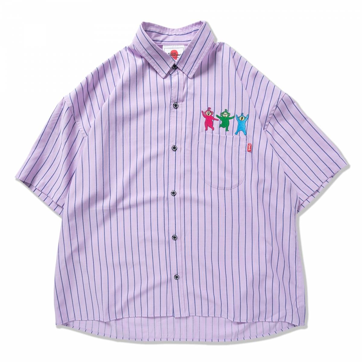 【予約商品】PUNK DRUNKERS (パンクドランカーズ) 妖精ストライプシャツ - LT.PURPLE