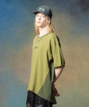 【予約商品】glamb(グラム)GB0225/CS16 : Cocoon Logo T-Shirt / コクーンロゴＴシャツ - Khaki