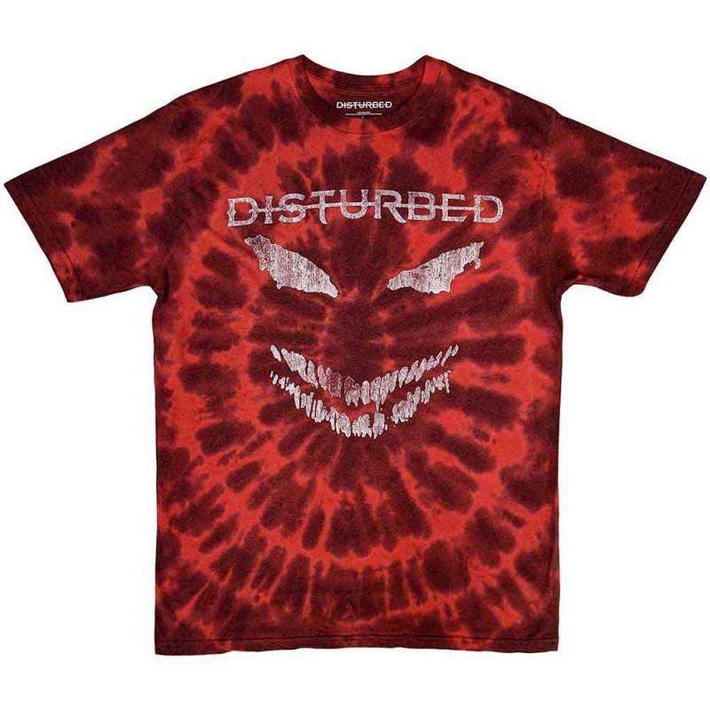【予約商品】DISTURBED バンドTシャツ ユニセックス: Scary Face (Red) (Wash Collection)