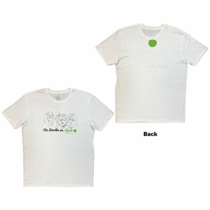 【予約商品】THE BEATLES バンドTシャツ ユニセックス: On Apple (White) (Back Print)