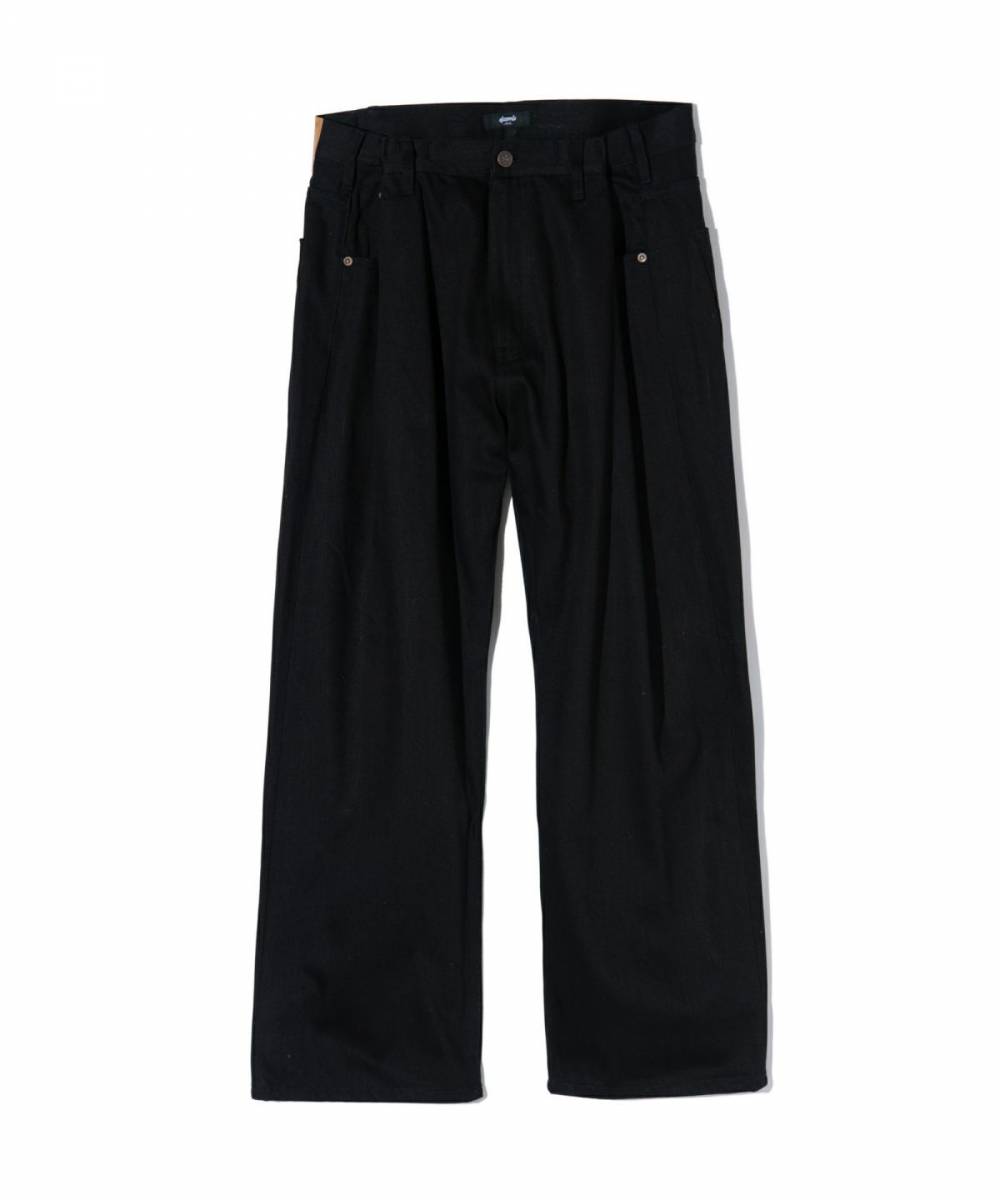 【予約商品】glamb(グラム) GB0424/P04 : Back Print Baggy Denim / バックプリントバギーデニム - Black