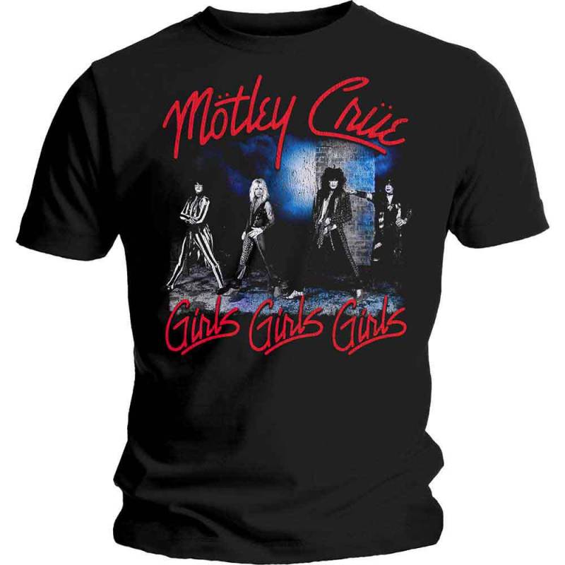 【予約商品】MOTLEY CRUE バンドTシャツ ユニセックス: Smokey Street (Black)