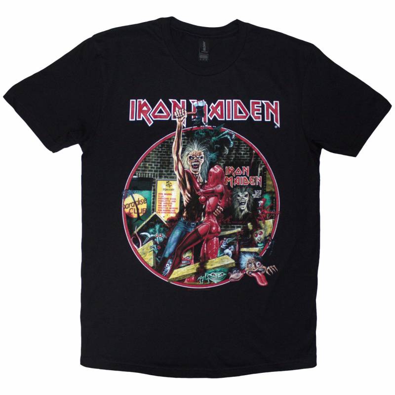 【予約商品】IRON MAIDEN バンドTシャツ ユニセックス: Paradise Club Circle (Black)