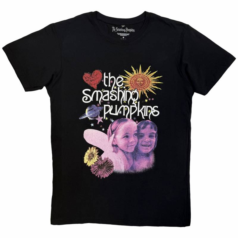 【予約商品】THE SMASHING PUMPKINS Unisex Premium Carbon バンドTシャツ: Celestial Collage (Black)