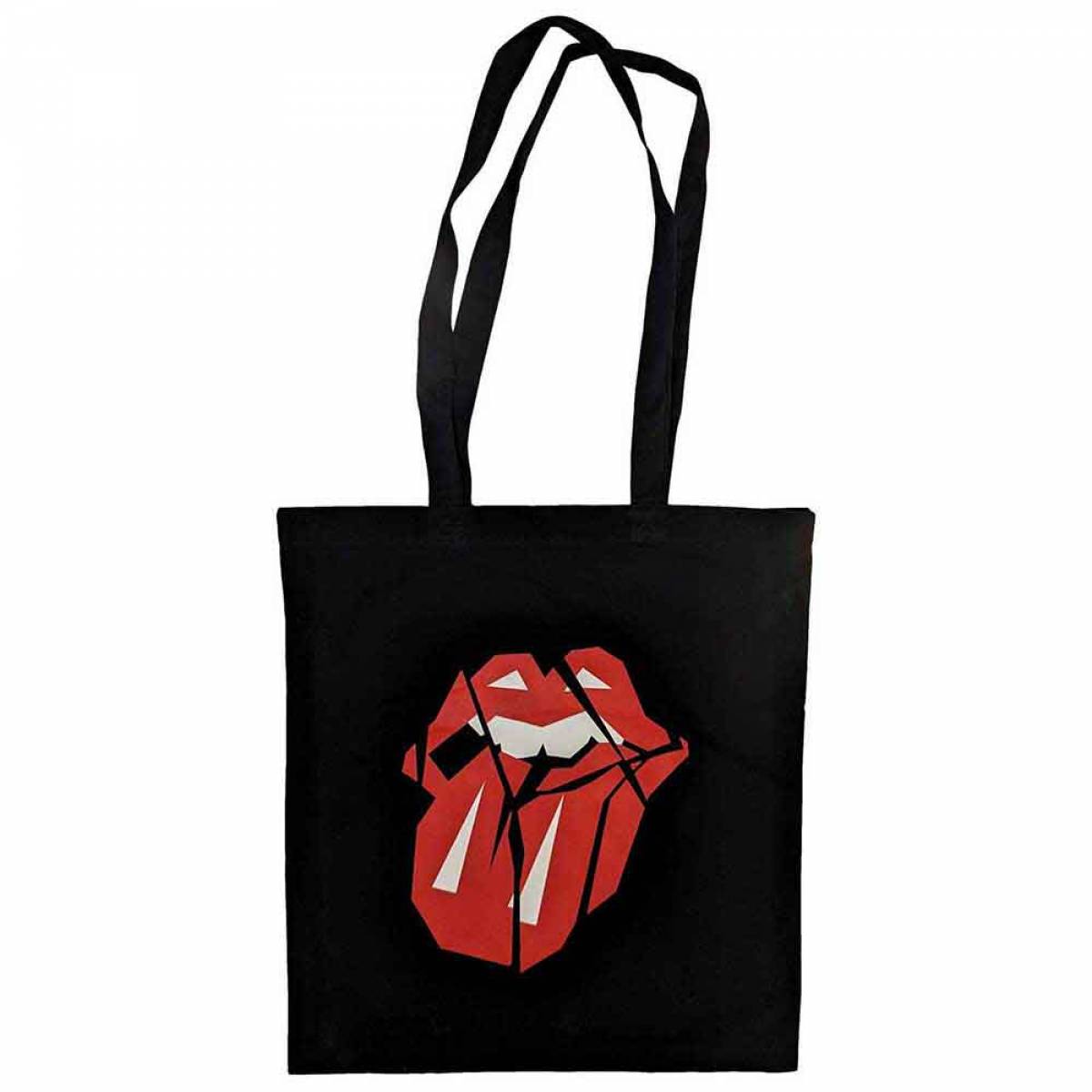 【予約商品】THE ROLLING STONES Cotton Tote Bag: Hackney Diamonds Shards (Black) - BLACK