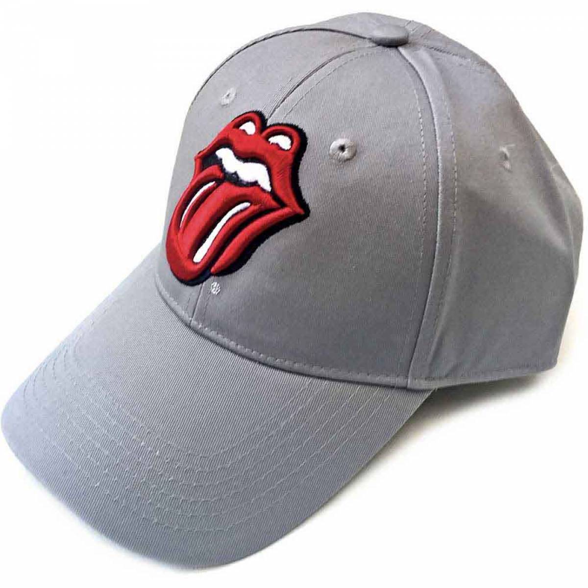 【予約商品】THE ROLLING STONES Unisex Baseball Cap: Classic Tongue (Grey) - GREY