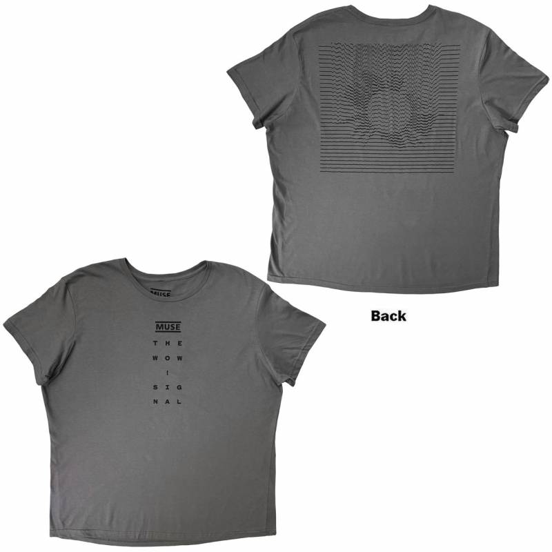 【予約商品】MUSE バンドTシャツ ユニセックス: Logo and Signal (Grey) (Back Print)
