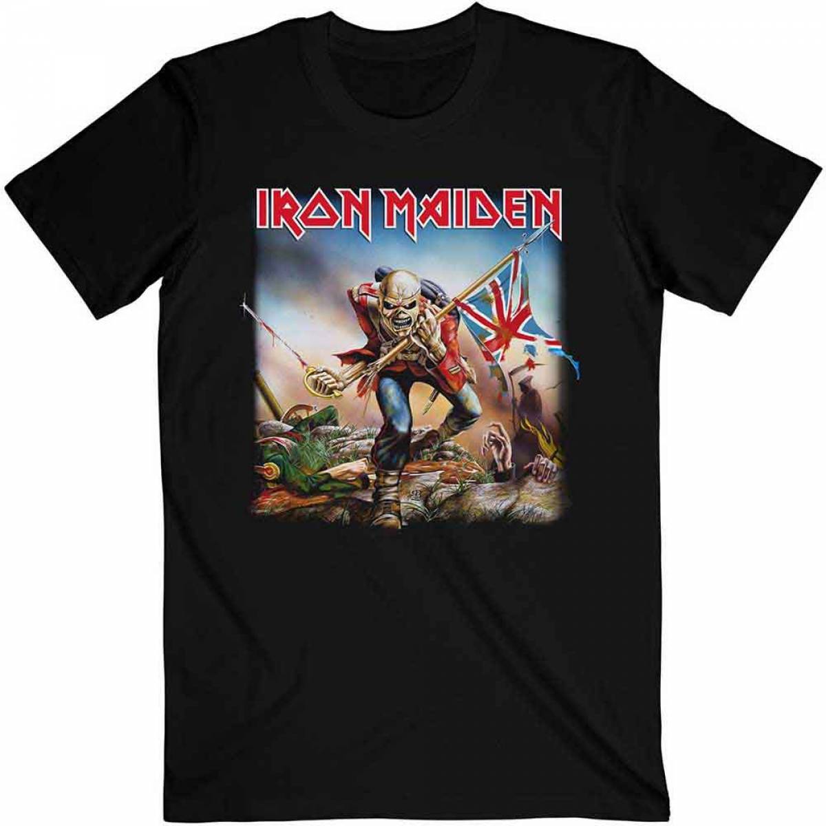 【予約商品】IRON MAIDEN バンドTシャツ ユニセックス: Trooper - BLACK