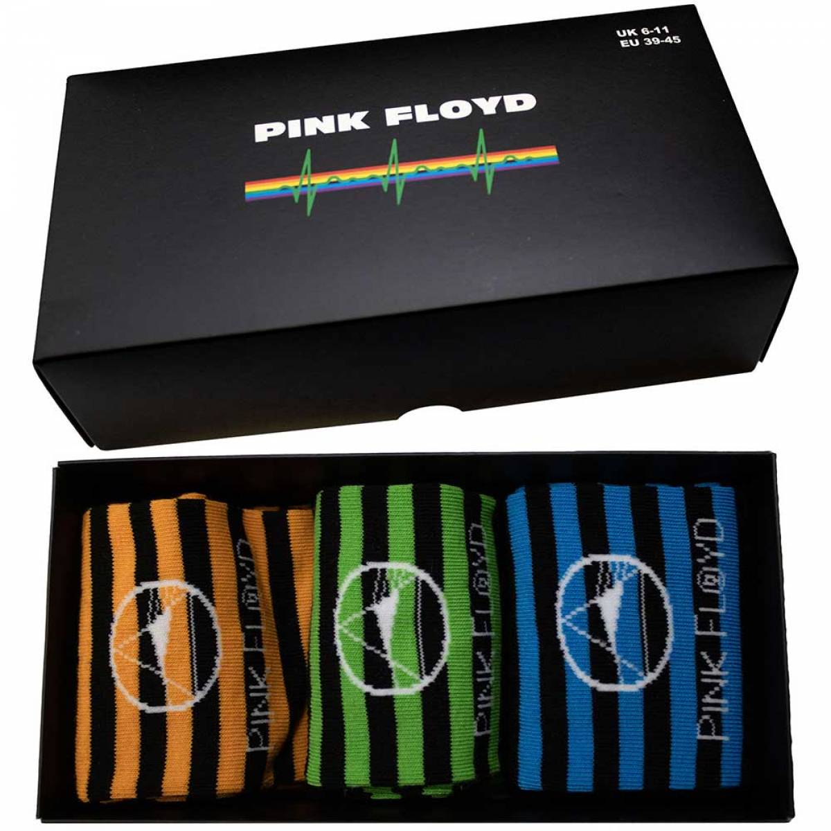 【予約商品】PINK FLOYD Unisex Ankle Socks Set: Mono Prism (Multicolour) (UK Size 6 - 11) - MULTICOLOUR
