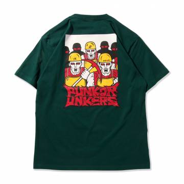 【予約商品】PUNK DRUNKERS(パンクドランカーズ)　ハードワーク突撃隊TEE - B.GREEN