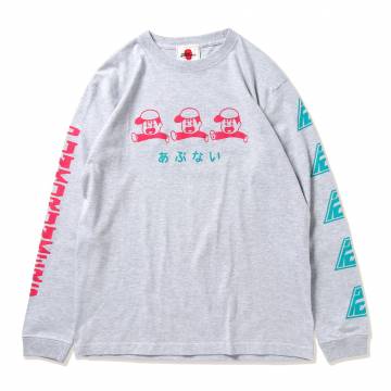 【予約商品】PUNK DRUNKERS (パンクドランカーズ) あぶないロンTEE - ASH