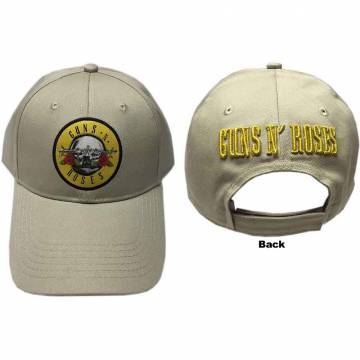【予約商品】GUNS N' ROSES Unisex Baseball Cap: Circle Logo (Sand) - SAND