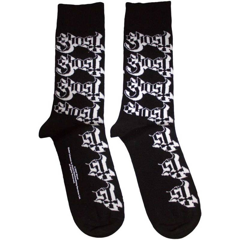 【予約商品】GHOST Unisex Ankle Socks: Logo Pattern (Black) (UK Size 7 - 11)