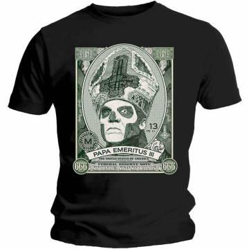【予約商品】GHOST バンドTシャツ ユニセックス: Papa Cash (Black) - BLACK
