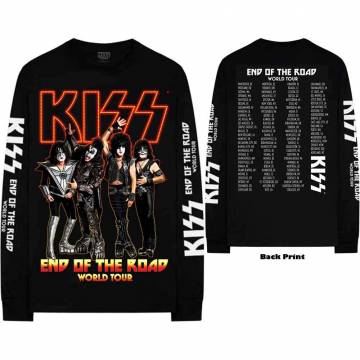 【予約商品】KISS Unisex Long Sleeve Tシャツ: End Of The Road Tour ( Back & Sleeve Print)