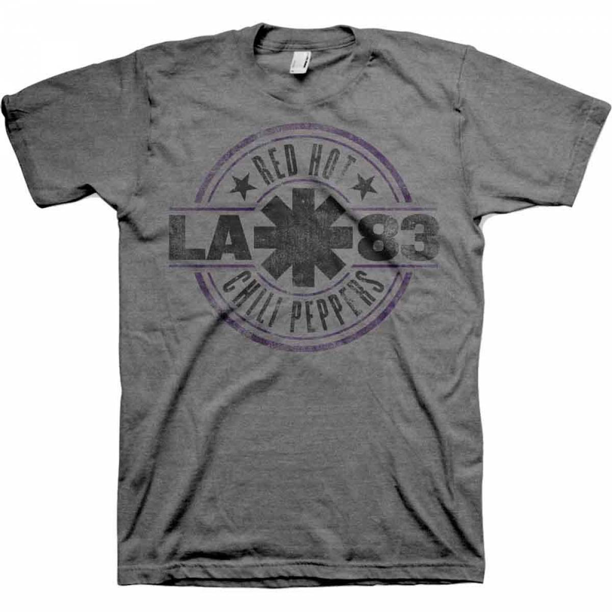 【予約商品】RED HOT CHILI PEPPERS バンドTシャツ ユニセックス: LA 83 (Heather Grey) - HEATHER GREY