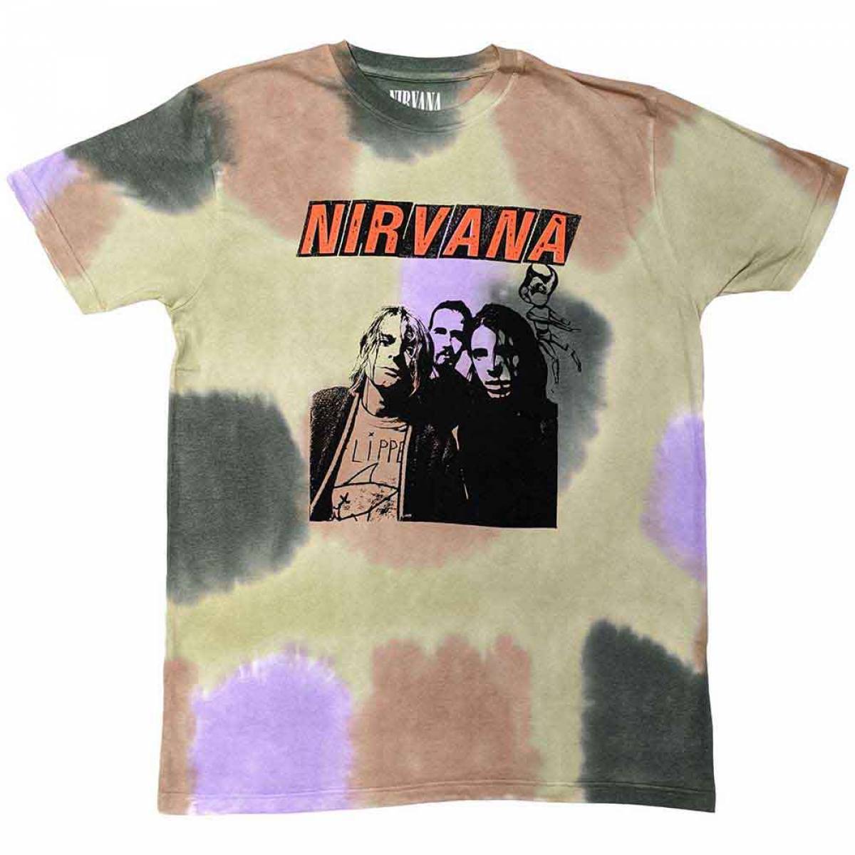 【予約商品】NIRVANA バンドTシャツ ユニセックス: Flipper (Multicolour) (Wash Collection) - MULTICOLOUR