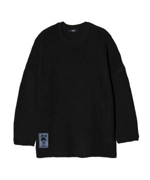 【予約商品】glamb(グラム)GB0125/KNT12 : Rubber Tag Knit / ラバータグニット - Black
