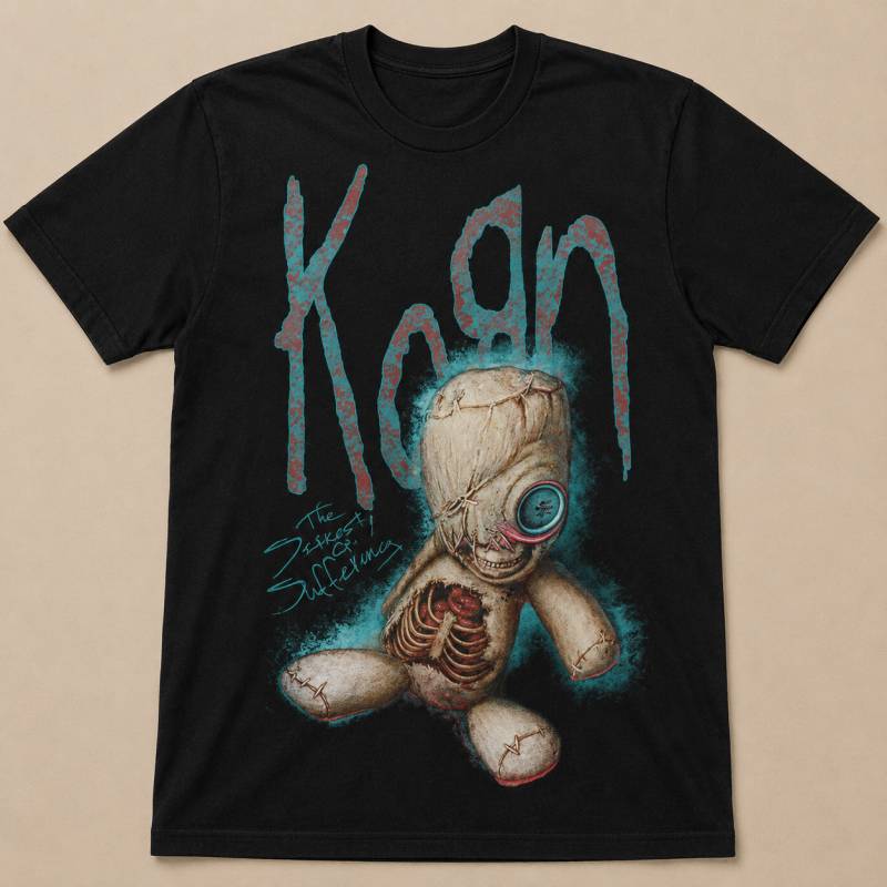 【予約商品】KORN バンドTシャツ ユニセックス: SoS Doll (Black) (Back Print)