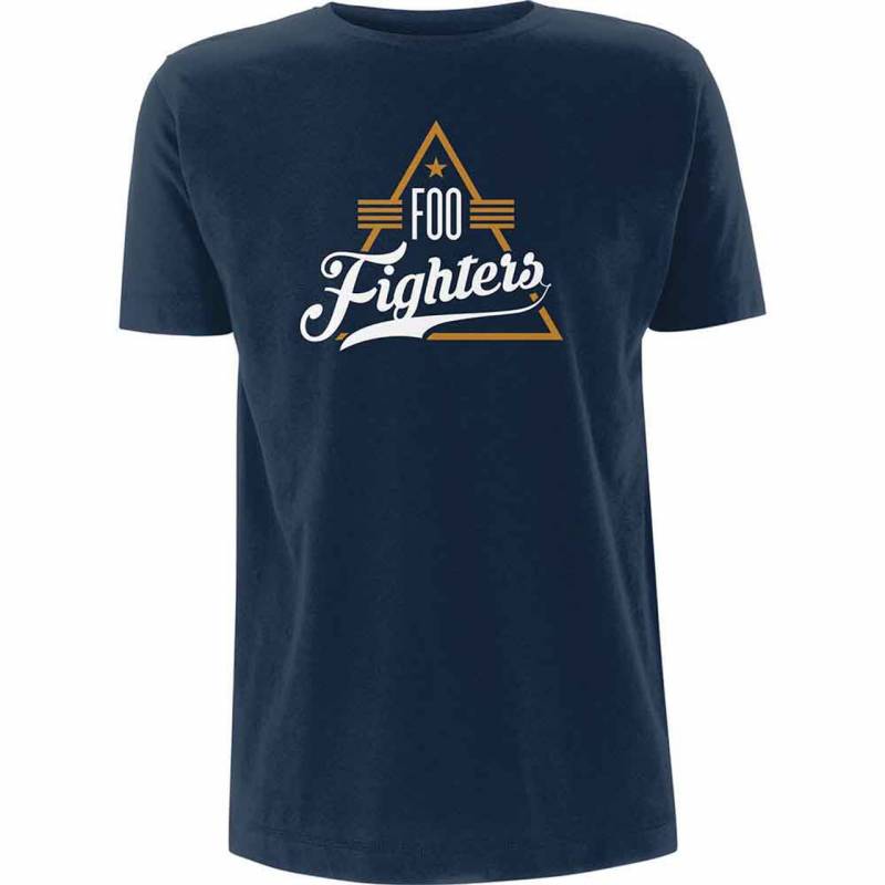 【予約商品】FOO FIGHTERS バンドTシャツ ユニセックス: Triangle (Navy Blue)