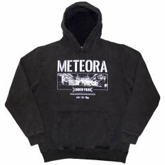 【予約商品】LINKIN PARK Unisex Stone Wash Pullover Hoodie: Meteora Wall Art (Charcoal Grey) - CHARCOAL GREY
