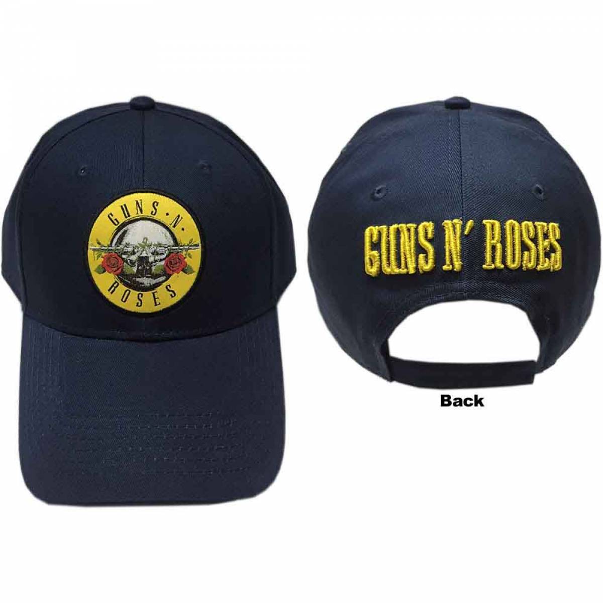 【予約商品】GUNS N' ROSES Unisex Baseball Cap: Circle Logo (Navy Blue) - NAVY BLUE