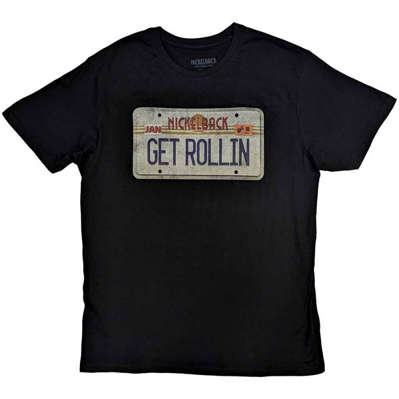 【予約商品】NICKELBACK バンドTシャツ ユニセックス: License Plate (Black)