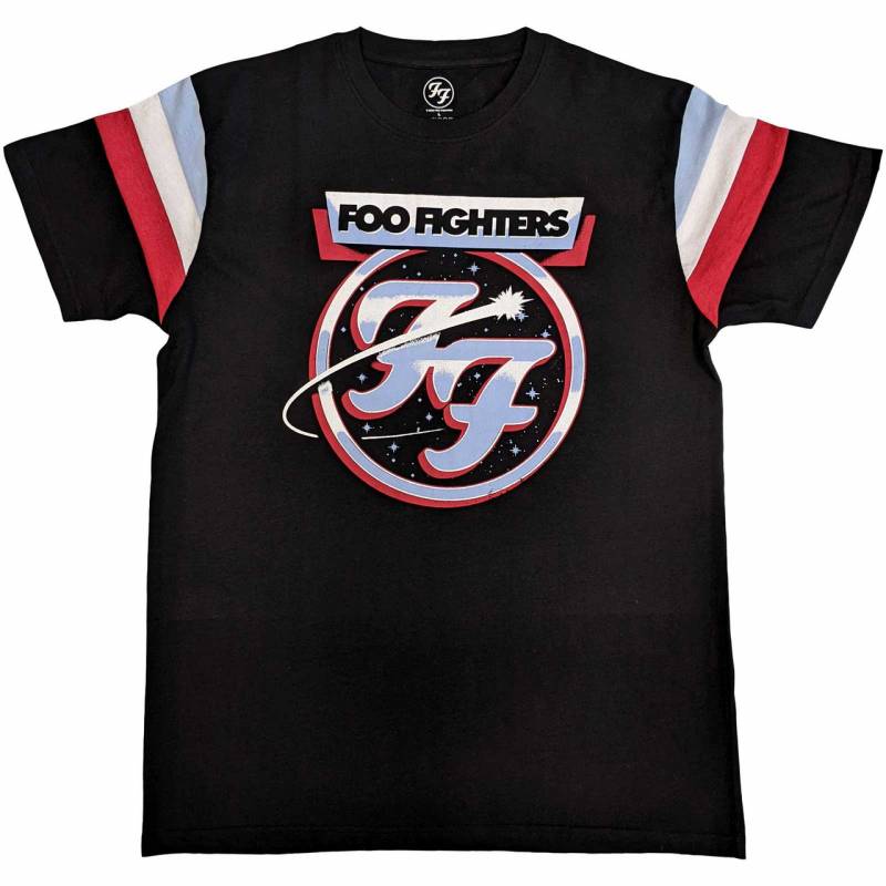 【予約商品】FOO FIGHTERS Unisex Ringer バンドTシャツ: Comet Tricolour (Black)