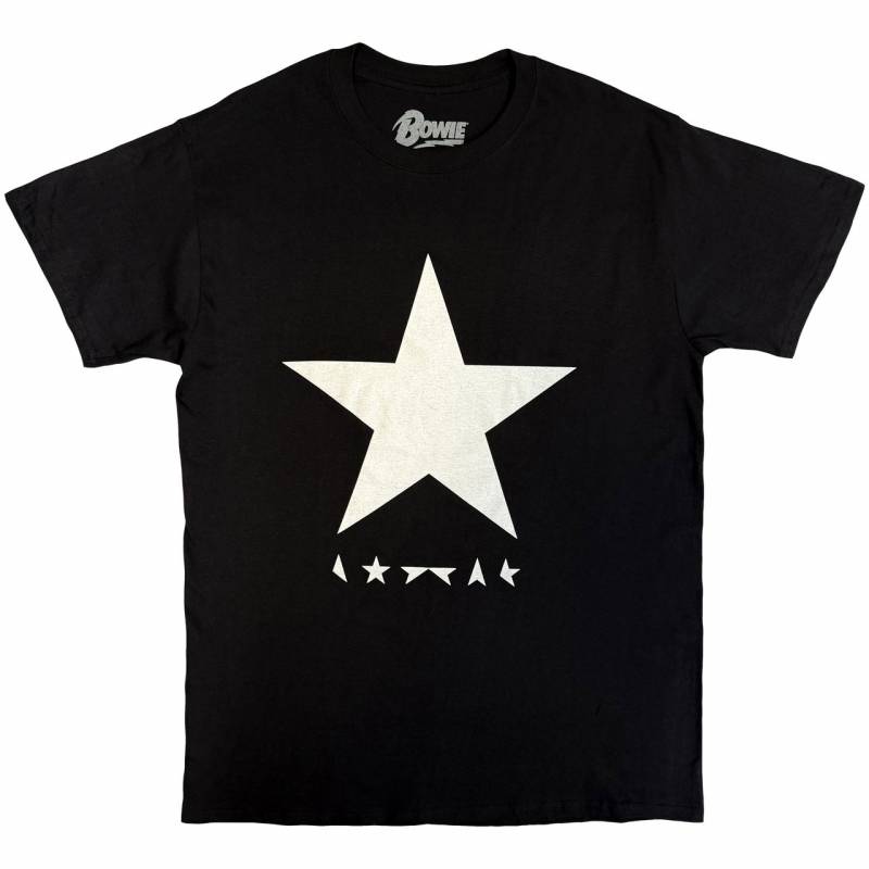 【予約商品】DAVID BOWIE バンドTシャツ ユニセックス: Blackstar (White Star on Black) (Black)