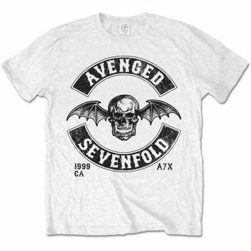【予約商品】AVENGED SEVENFOLD バンドTシャツ ユニセックス: Moto Seal (White) - WHITE