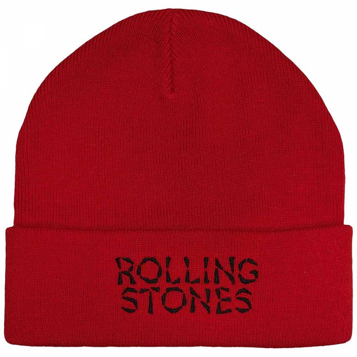 【予約商品】THE ROLLING STONES Unisex Beanie Hat: Hackney Diamonds Logo (Red) - RED