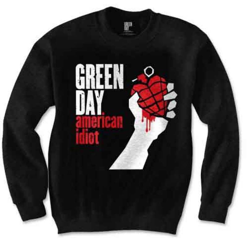 【予約商品】GREEN DAY Unisex Sweatshirt: American Idiot (Black) - BLACK