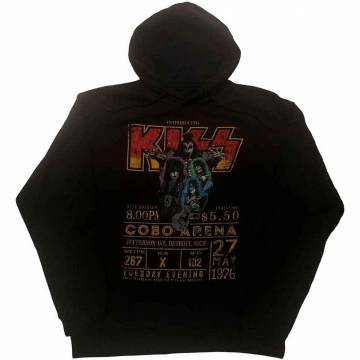 【予約商品】KISS Unisex Eco Pullover Hoodie: Cobra Arena '76 (Black) - BLACK