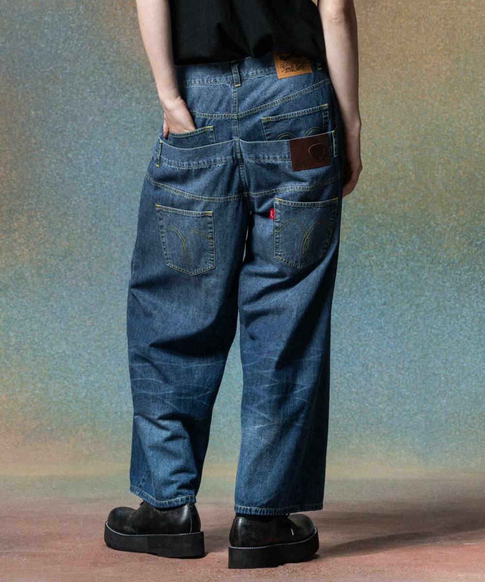 【予約商品】glamb(グラム)GB0225/P04 : Back Layered Denim / バックレイヤードデニム - Indigo