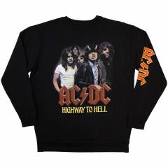 【予約商品】AC/DC Unisex Sweatshirt: H2H Band (Black) (Sleeve Print) - BLACK