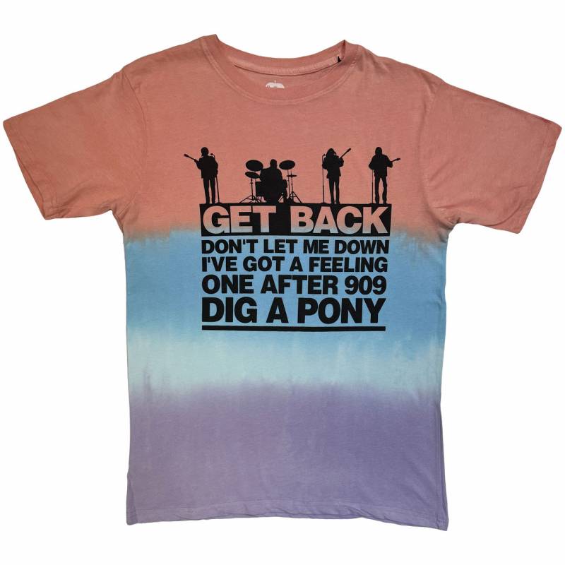 【予約商品】THE BEATLES バンドTシャツ ユニセックス: Get Back Gradient (Multicolour) (Wash Collection)