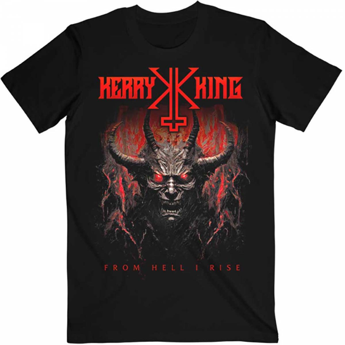 【予約商品】KERRY KING バンドTシャツ ユニセックス: From Hell I Rise Cover (Black) - BLACK