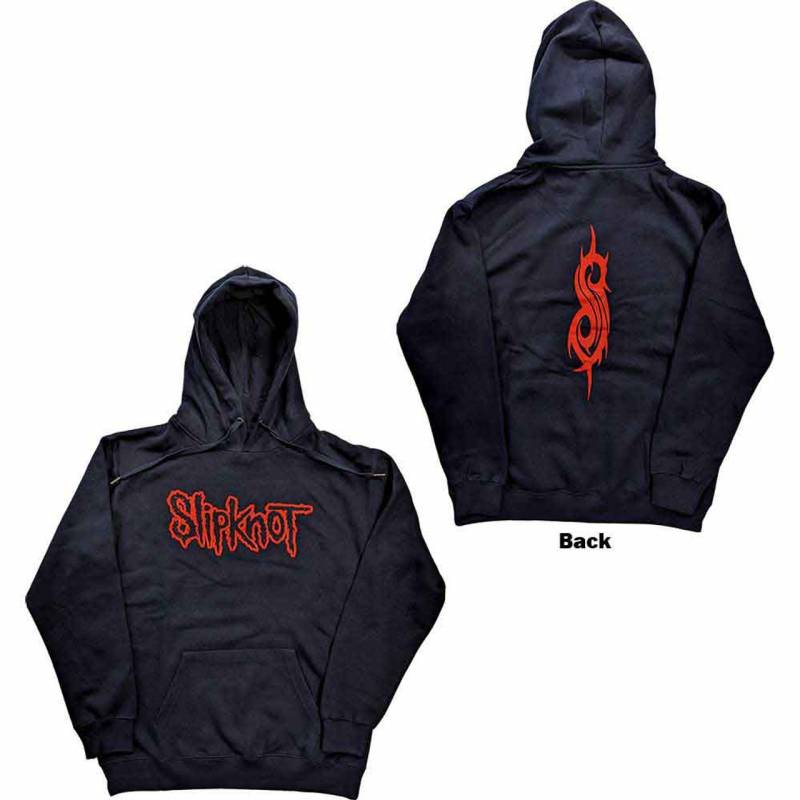 【予約商品】SLIPKNOT Unisex Pullover Hoodie: Logo (Navy Blue) (Back Print)