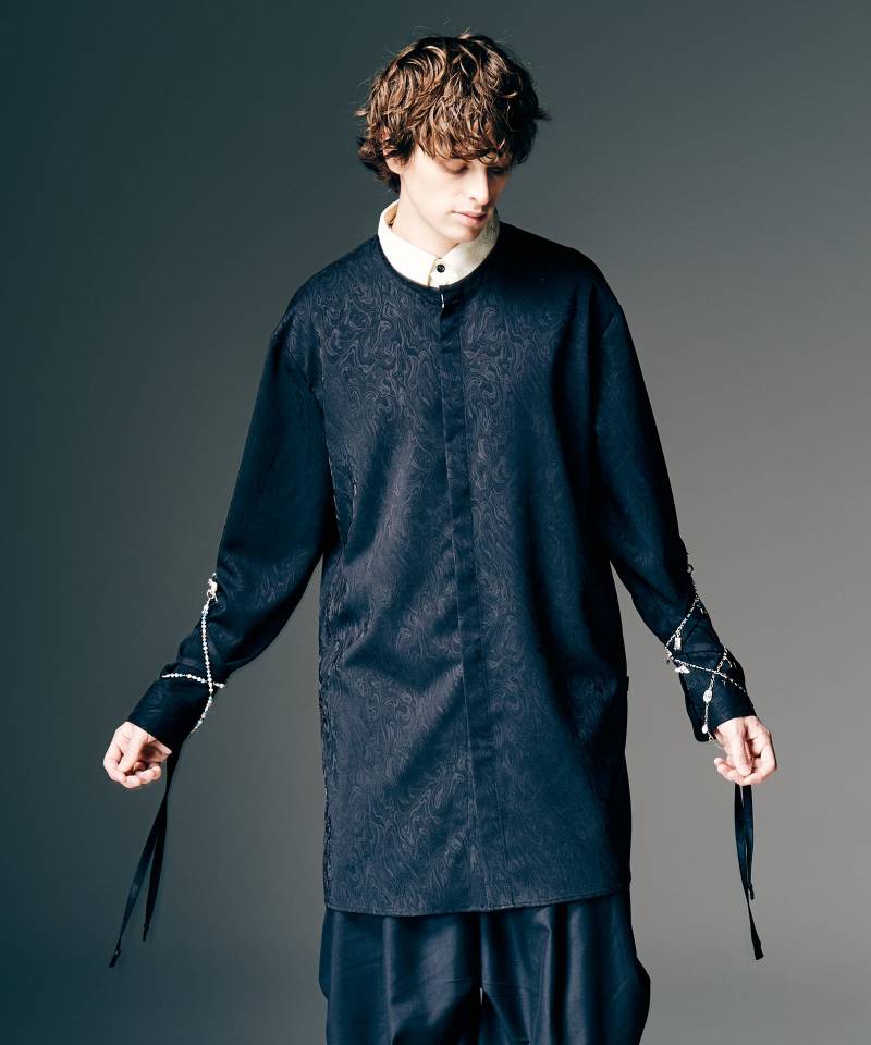 【予約商品】glamb(グラム)Blow Long Shirt / ブロウロングシャツ - Black