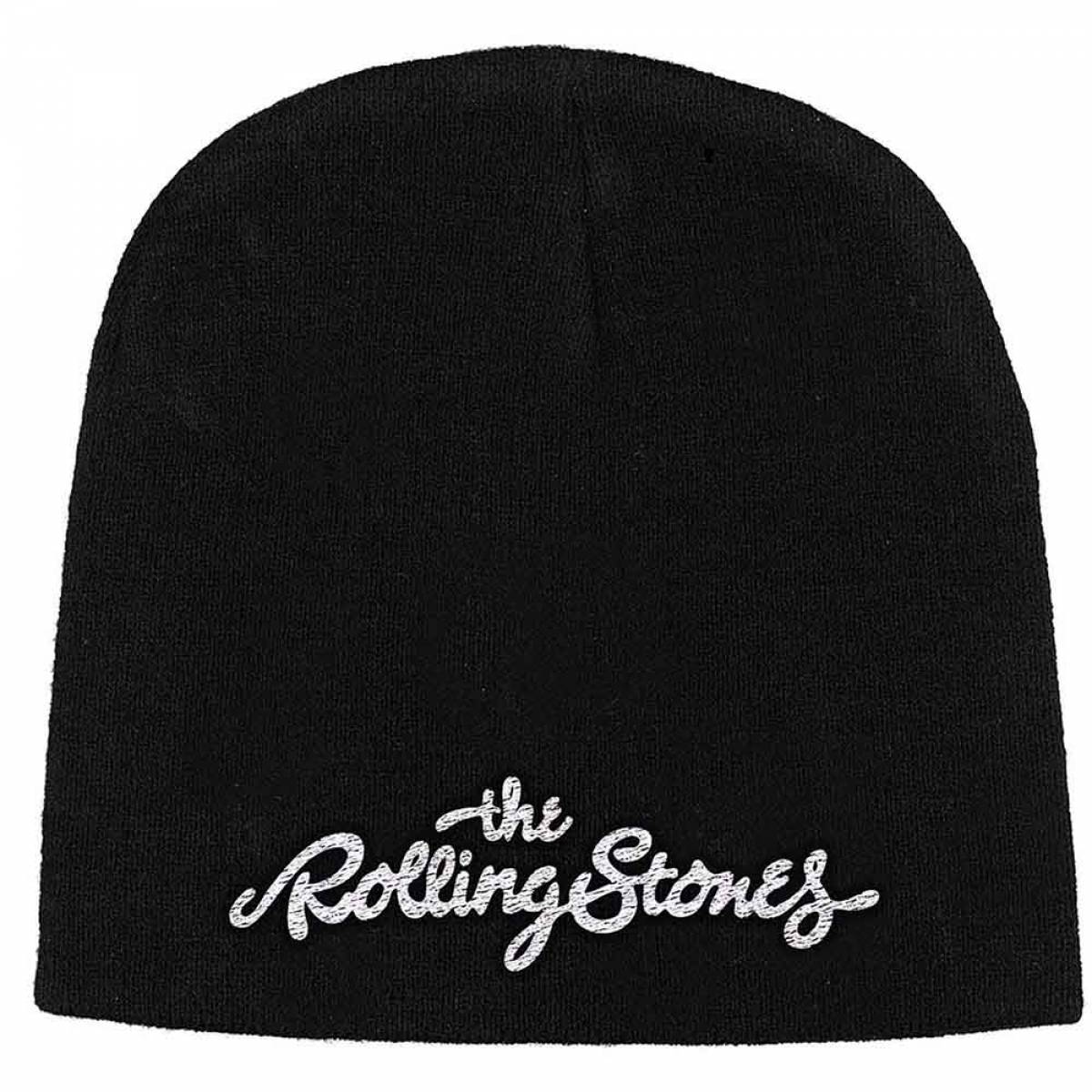 【予約商品】THE ROLLING STONES Unisex Beanie Hat: Logo (Black) - BLACK