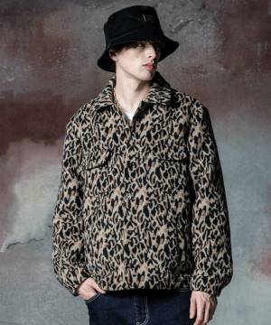 【予約商品】glamb(グラム)GB0324/JKT12 : Shaggy Leopard Jacket / シャギーレオパードジャケット - Beige