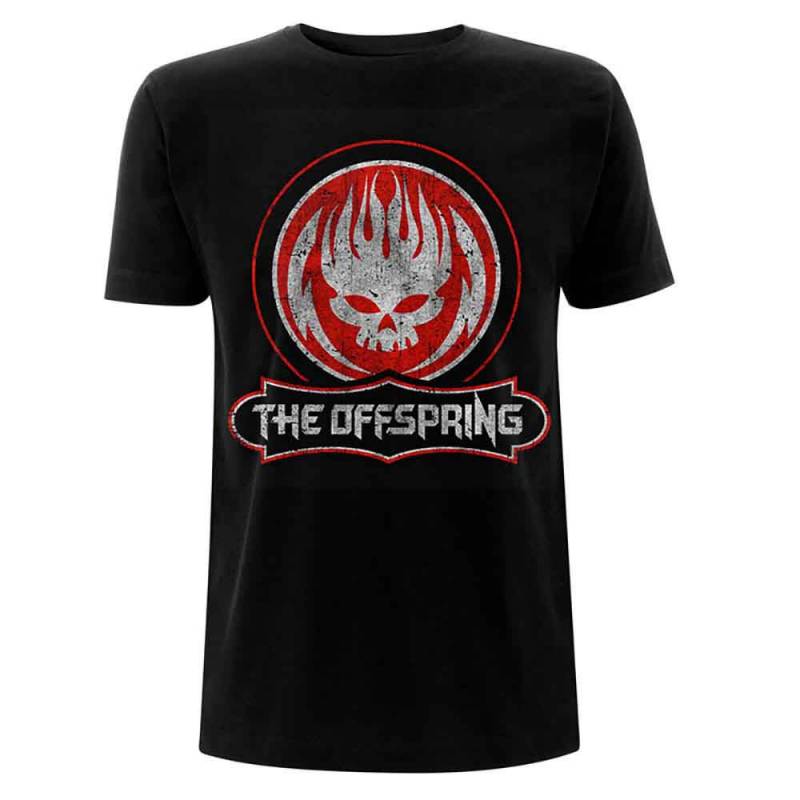 【予約商品】THE OFFSPRING バンドTシャツ ユニセックス: Distressed Skull (Black)