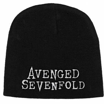 【予約商品】AVENGED SEVENFOLD Unisex Beanie Hat: Logo (Black) - BLACK