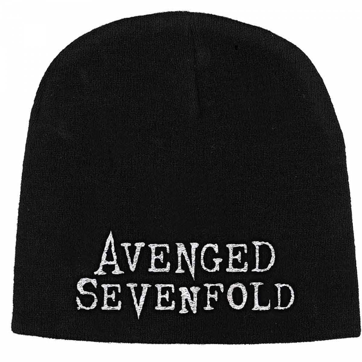 【予約商品】AVENGED SEVENFOLD Unisex Beanie Hat: Logo (Black) - BLACK