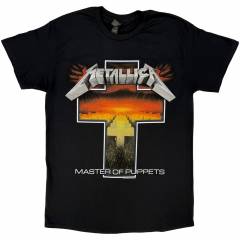 【予約商品】METALLICA バンドTシャツ ユニセックス: Master of Puppets Cross (Black)