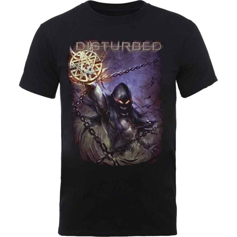 【予約商品】DISTURBED バンドTシャツ ユニセックス: Vortex Colours (Black)