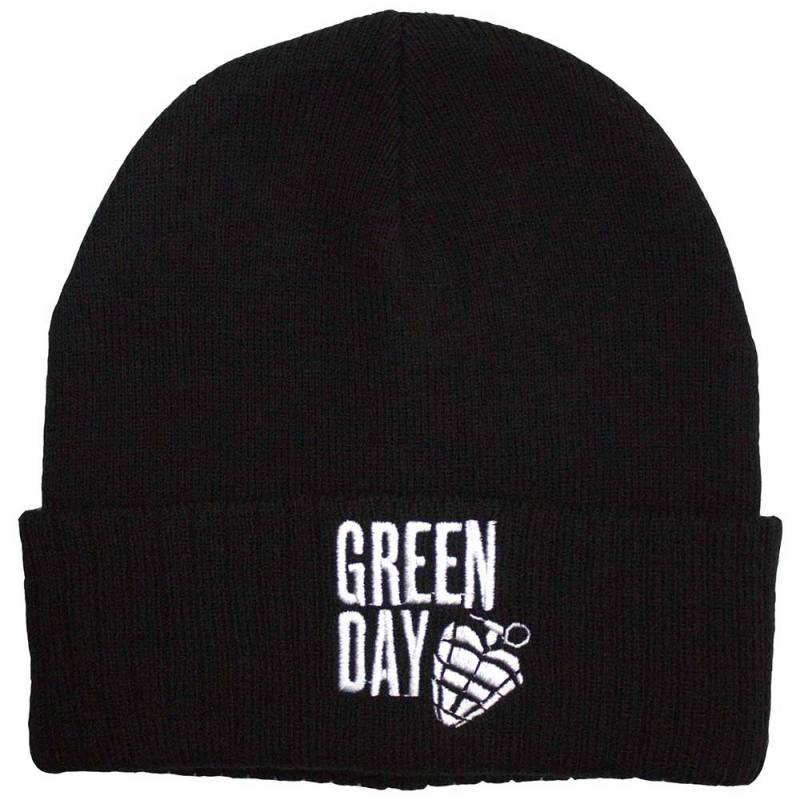 【予約商品】GREEN DAY Unisex Beanie Hat: Stacked Logo & Grenade (Black) - BLACK