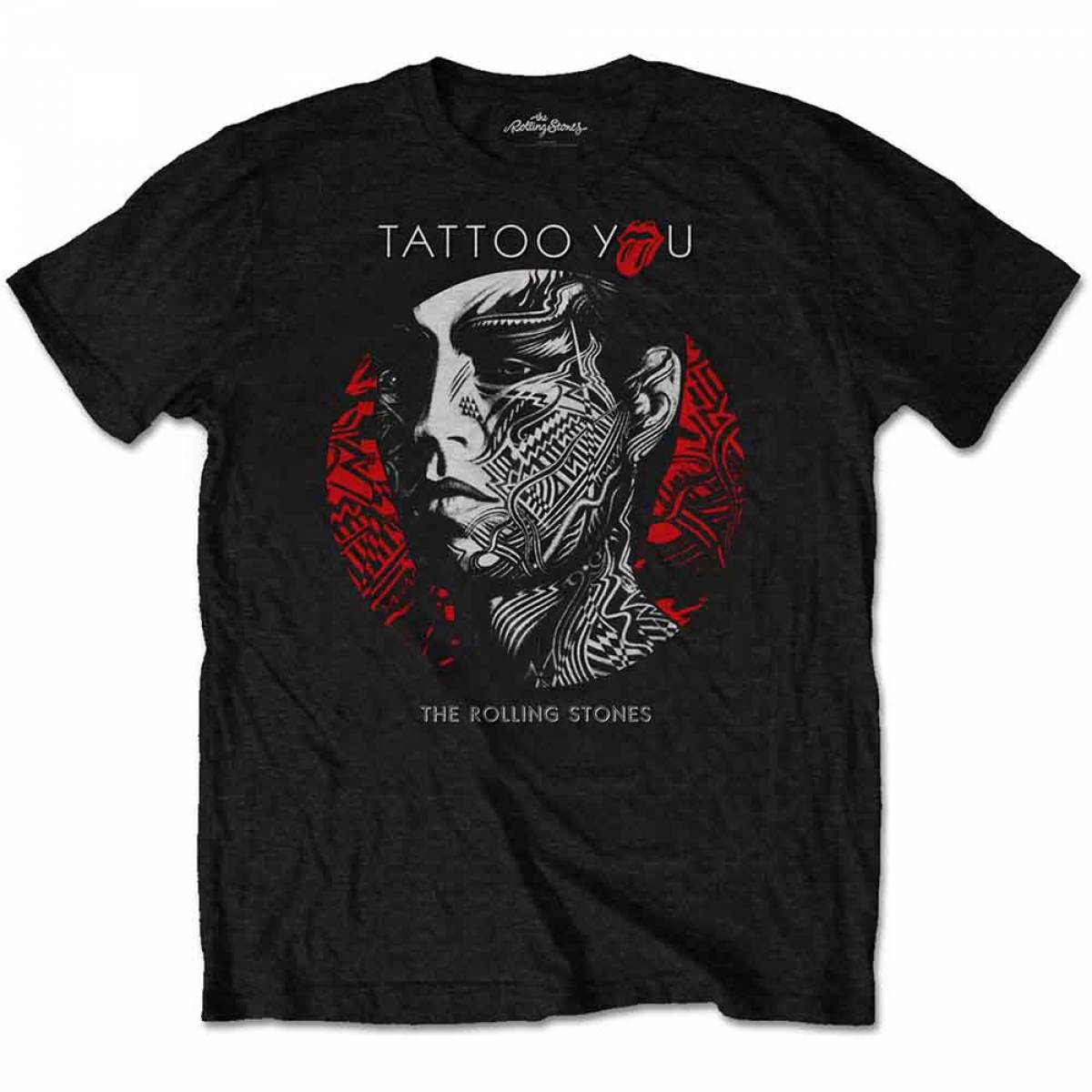【予約商品】THE ROLLING STONES バンドTシャツ ユニセックス: Tattoo You Circle (Black) - BLACK