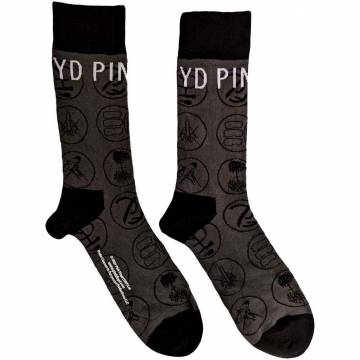 【予約商品】PINK FLOYD Unisex Ankle Socks: Later Years (Charcoal Grey) (UK Size 7 - 11) - CHARCOAL GREY